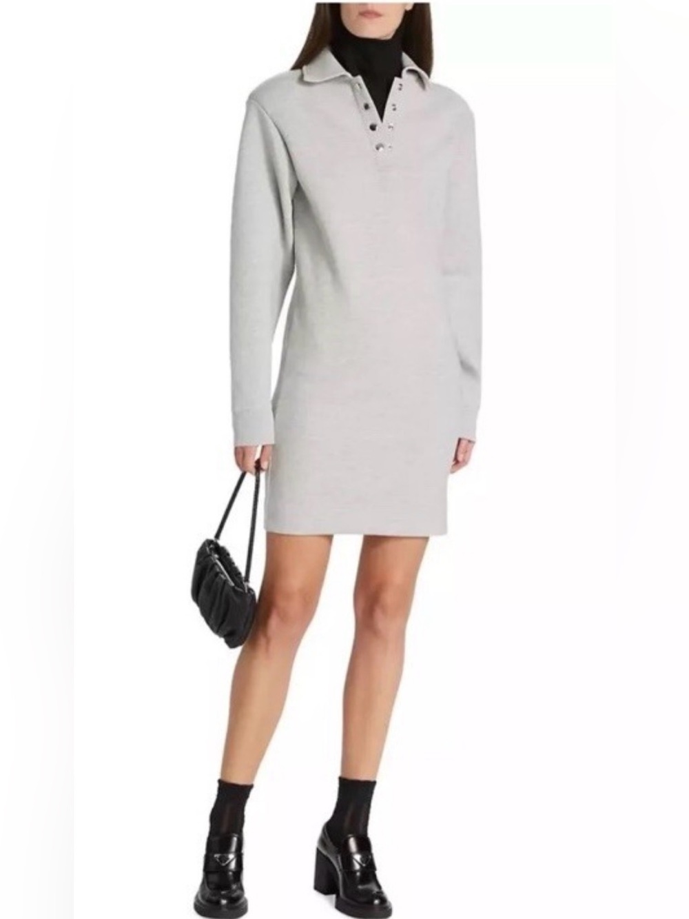 NWOT Frame Button grey Sweatshirt Minidress Size Medium